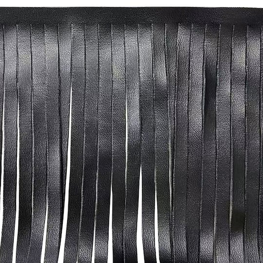 4" Faux Leather Fringe Trim by Celebrate It®